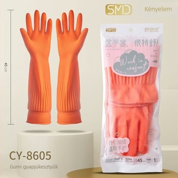 Shumida téli háztartási kesztyű fleece-béléses, latex vízálló, vastag, tartós, elasztikus csuklópánttal