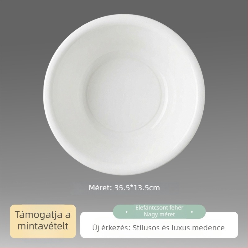 Összecsukható műanyag mosókád arc- és hajmosáshoz, kerek műanyag mosókád zöldségek mosásához, bővíthető nagy kád.