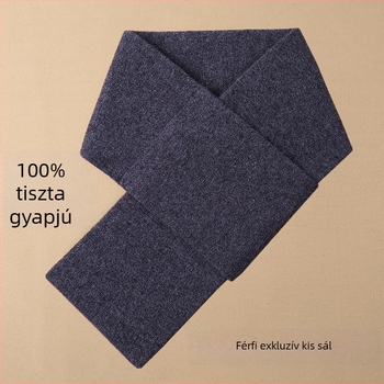 100% gyapjú férfi rövid kötött sál téli időszakra, meleg és sokoldalú - ajándék a barátodnak