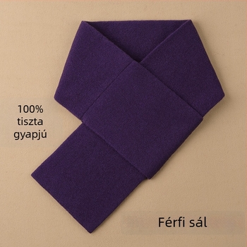 100% gyapjú férfi rövid kötött sál téli időszakra, meleg és sokoldalú - ajándék a barátodnak