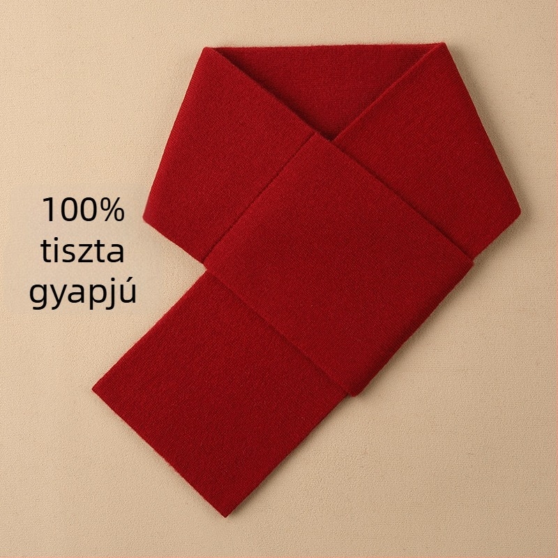 100% gyapjú férfi rövid kötött sál téli időszakra, meleg és sokoldalú - ajándék a barátodnak