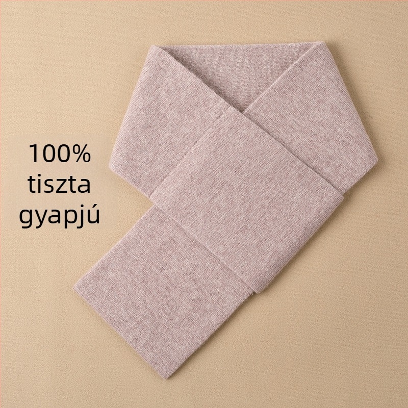 100% gyapjú férfi rövid kötött sál téli időszakra, meleg és sokoldalú - ajándék a barátodnak