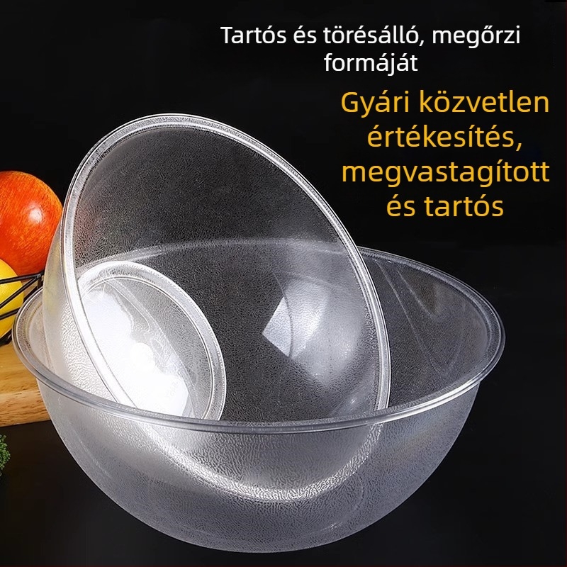 Átlátszó, kör alakú PET tál önkiszolgáló zöldségek kiválasztásához hot pothoz
