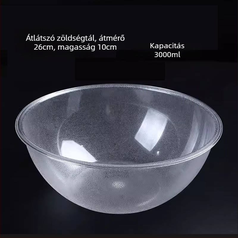 Átlátszó, kör alakú PET tál önkiszolgáló zöldségek kiválasztásához hot pothoz