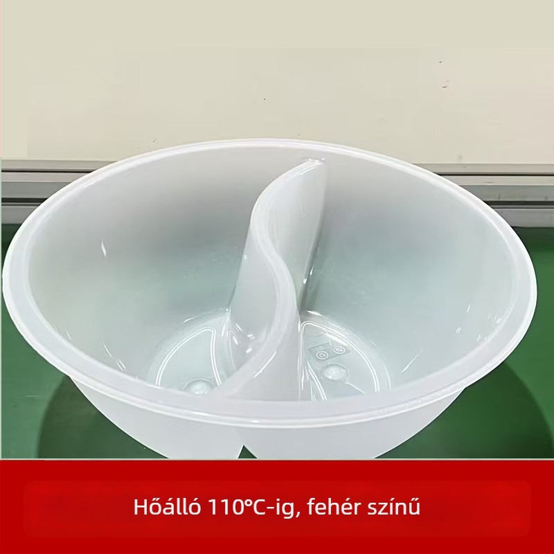 Átlátszó, kör alakú PET tál önkiszolgáló zöldségek kiválasztásához hot pothoz