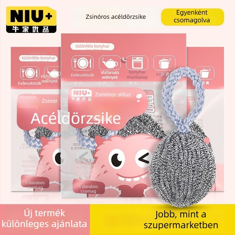 Rozsdamentes acél tisztító golyó akasztóval a konyhába