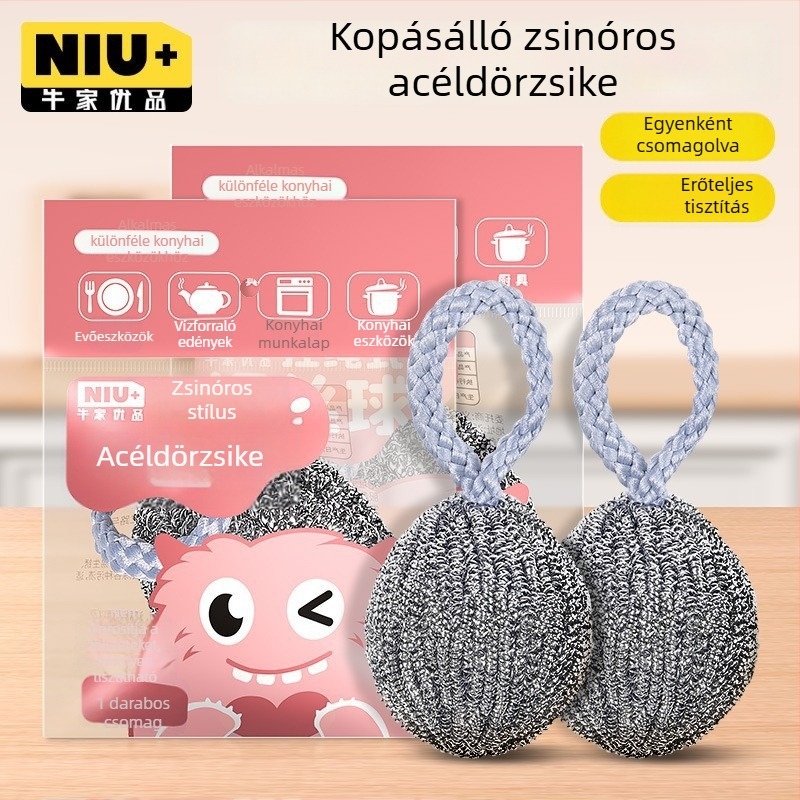 Rozsdamentes acél tisztító golyó akasztóval a konyhába