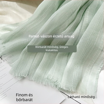 Őszi pamut-len érzetű sál nőknek – puha és elegáns kiegészítő