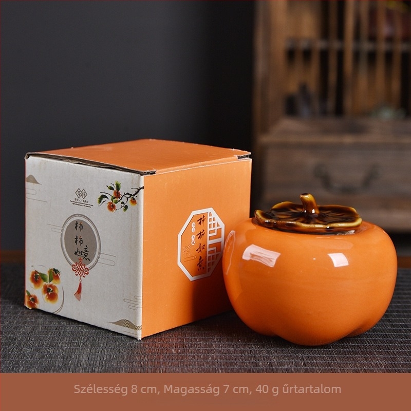 Kerámia zárható teás- és édességtároló készlet, szerencsés motívummal, esküvői ajándék, kis dekoratív tárgyak