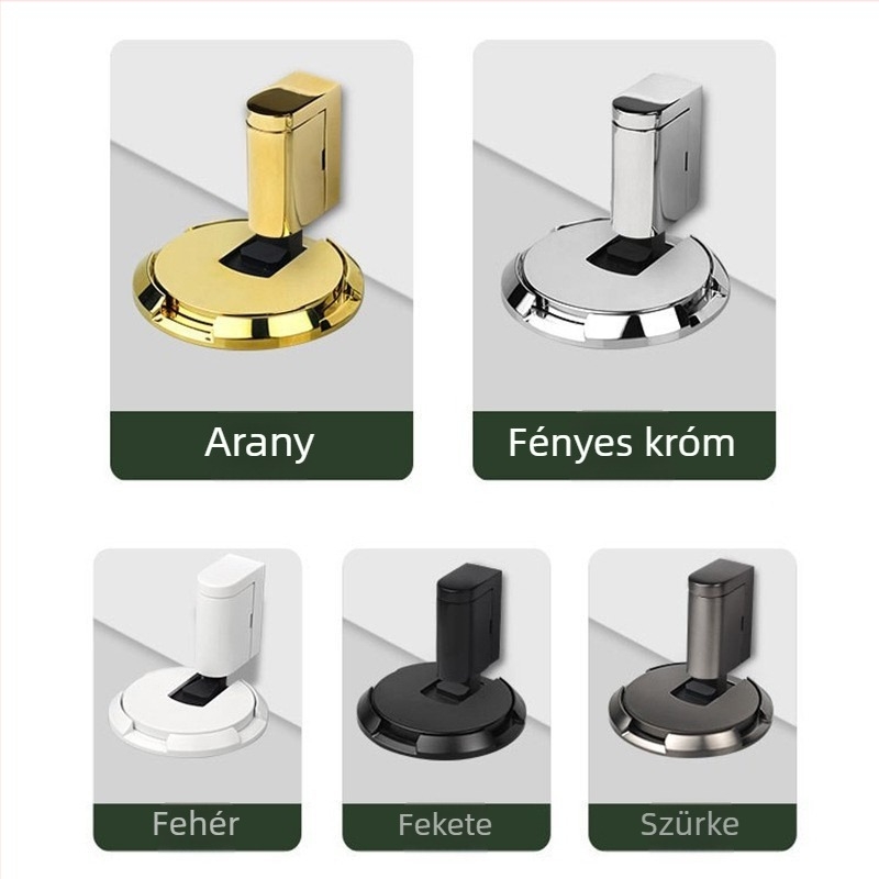 Földre szerelt ajtónyomó szívó, fúrás nélkül, nem mágneses, hálószoba és fürdőszoba ajtóihoz