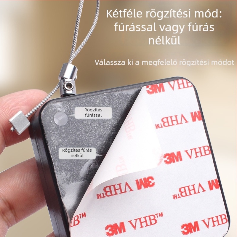 Üveg ajtó automatikus záróberendezés kötéllel, fúrás nélkül, háztartási használatra