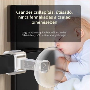 Szilikon ajtó ütésvédő szívókanállal – fúrás nélkül, konyha és fürdőszoba