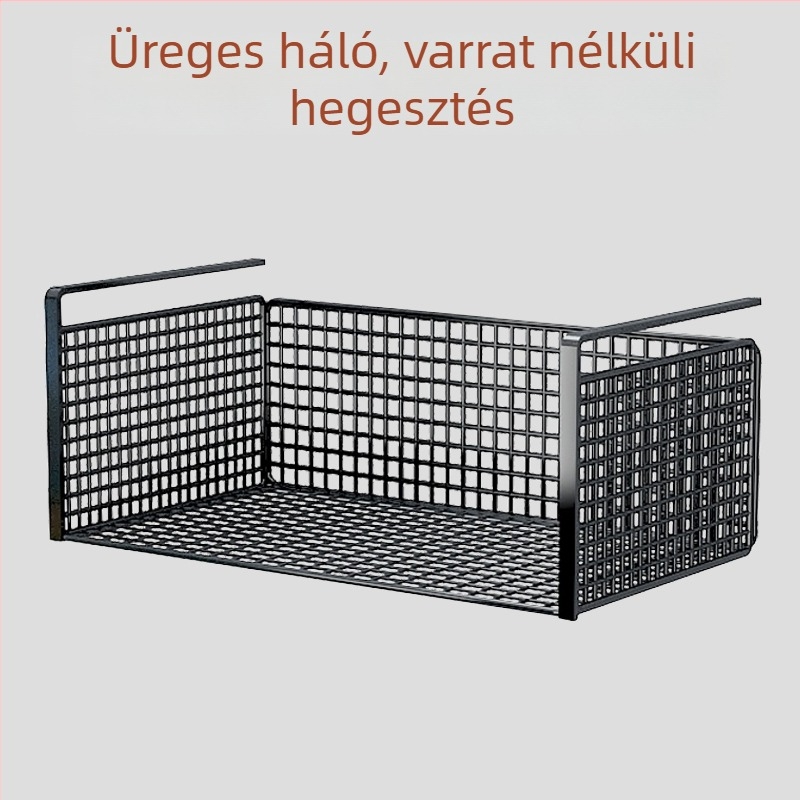 Konyhai szekrények alatti többfunkciós függő tárolópolc, fúrás nélkül, az ajtók alá akasztáshoz