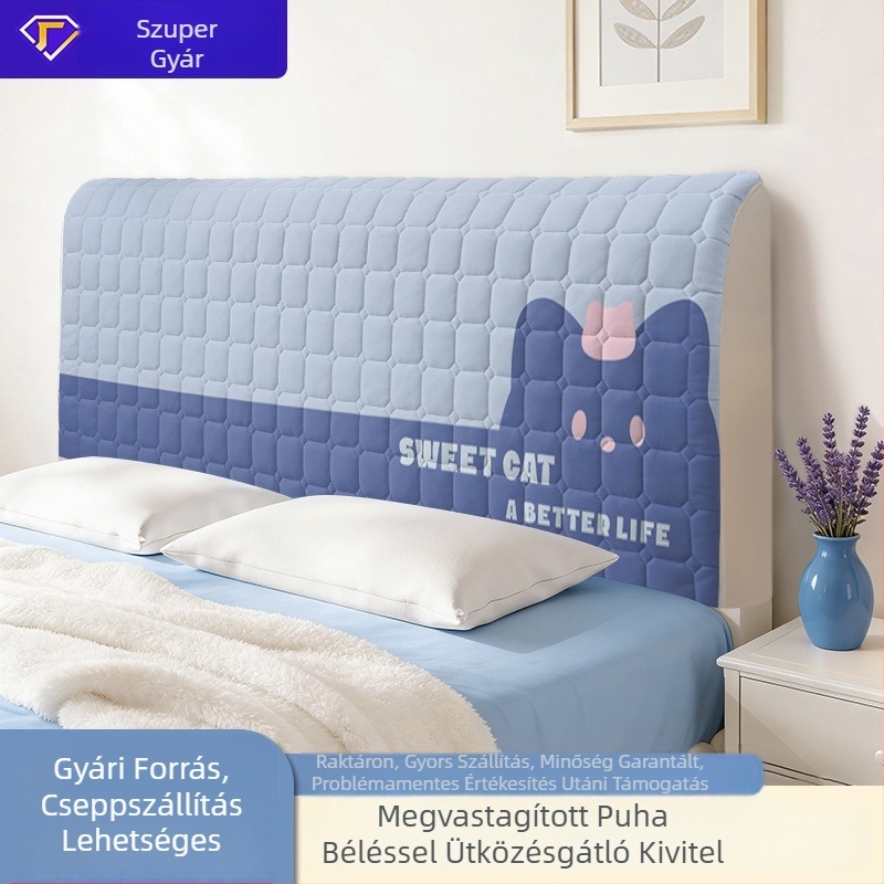 Új fejtámla-huzat – kapitone, porvédő, univerzális méret