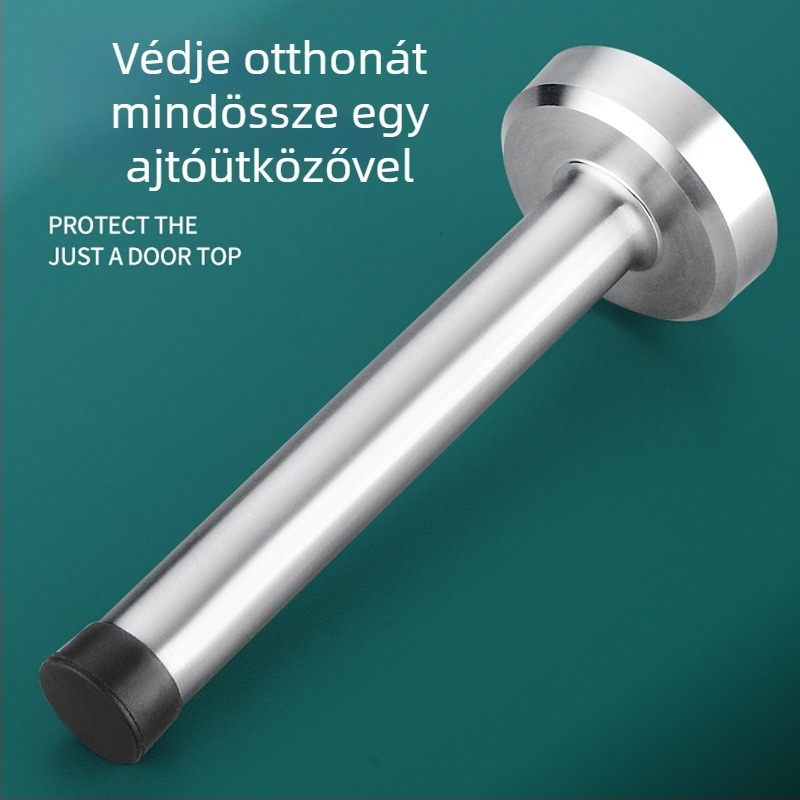 Rozsdamentes acélból készült, hosszabbított ajtóstop fúrás nélkül – otthoni ajtóvédő