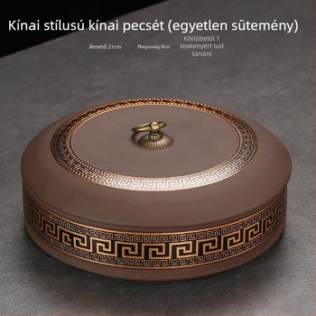 Pu'er te tároló doboz, zárt kerámia tároló lila agyagból otthoni használatra