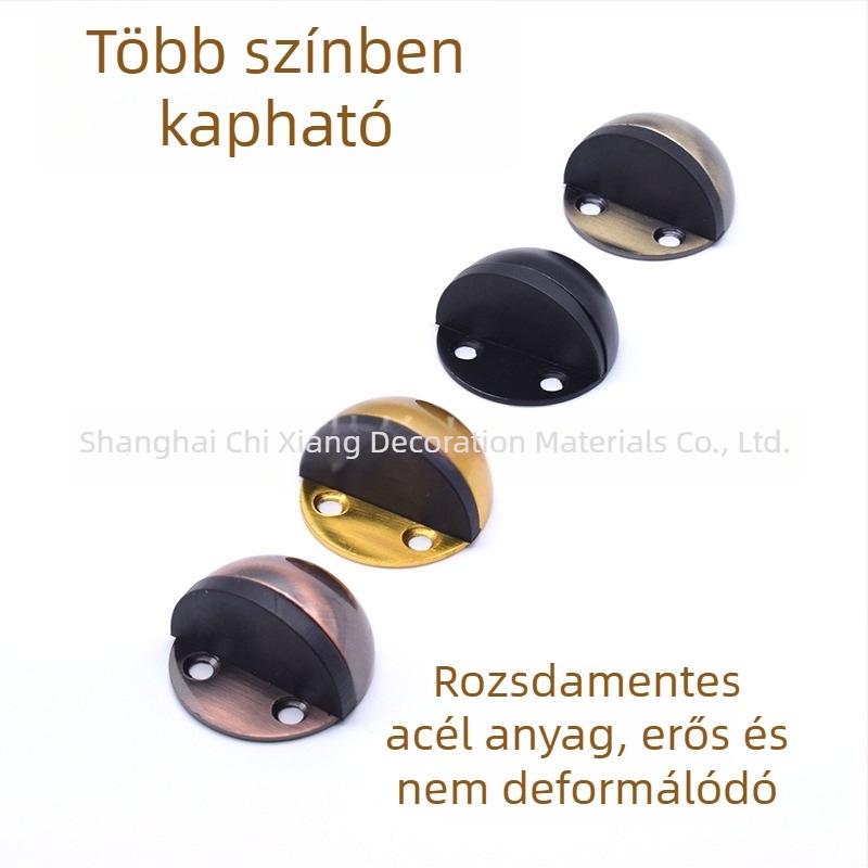 Rozsdamentes acélból készült fúrás nélküli felső ajtóstop, üvegajtókhoz