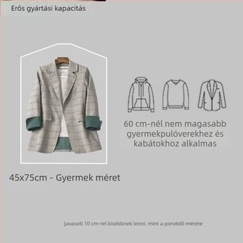 Ruházat porvédő huzat, függesztett típus, áttetsző hosszú kabát- és öltönyvédő, otthoni használatra