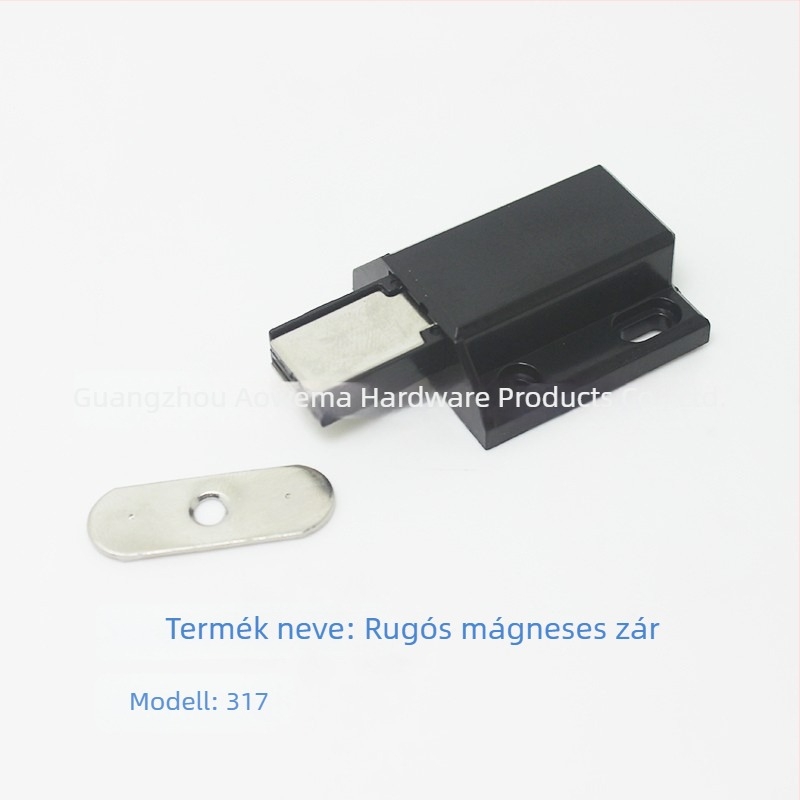 Rugós mágneses üvegajtó zár érintésre aktiválódó, erős mágnes, fogantyú nélküli