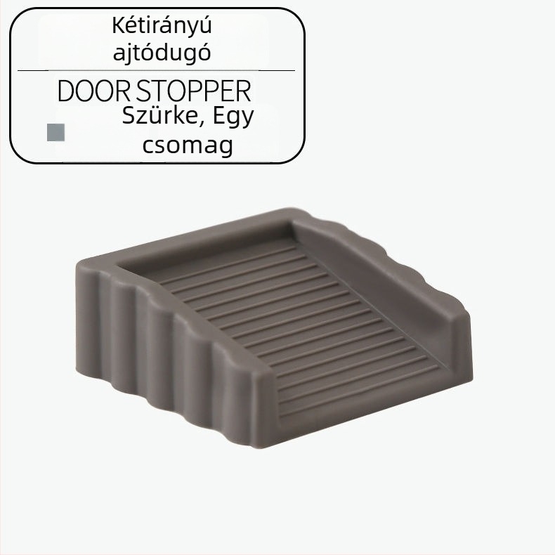 Többfunkciós ajtóstopper, szélvédett, kétirányú, levehető, lopás elleni és összeszorítás elleni védelem, fúrás nélküli rögzítés