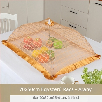 Összecsukható ételfedél hálóval, rovarmentes védelem, konyha és étkező számára, nagy méret