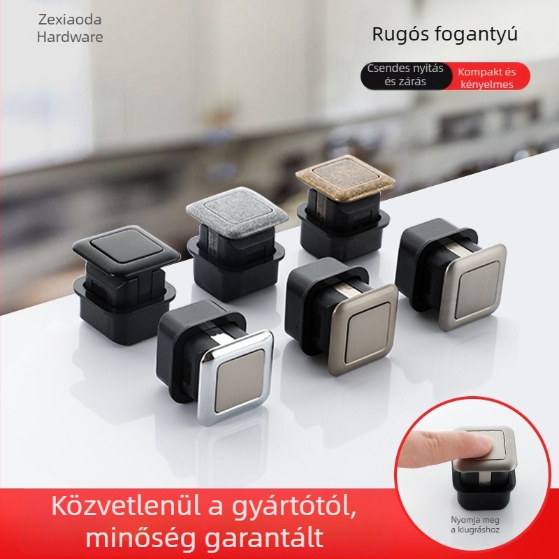 Szekrény- és gardróbajtó fogantyú alumíniumötvözetből, modern minimalist stílus, egynyílású kis fogantyú