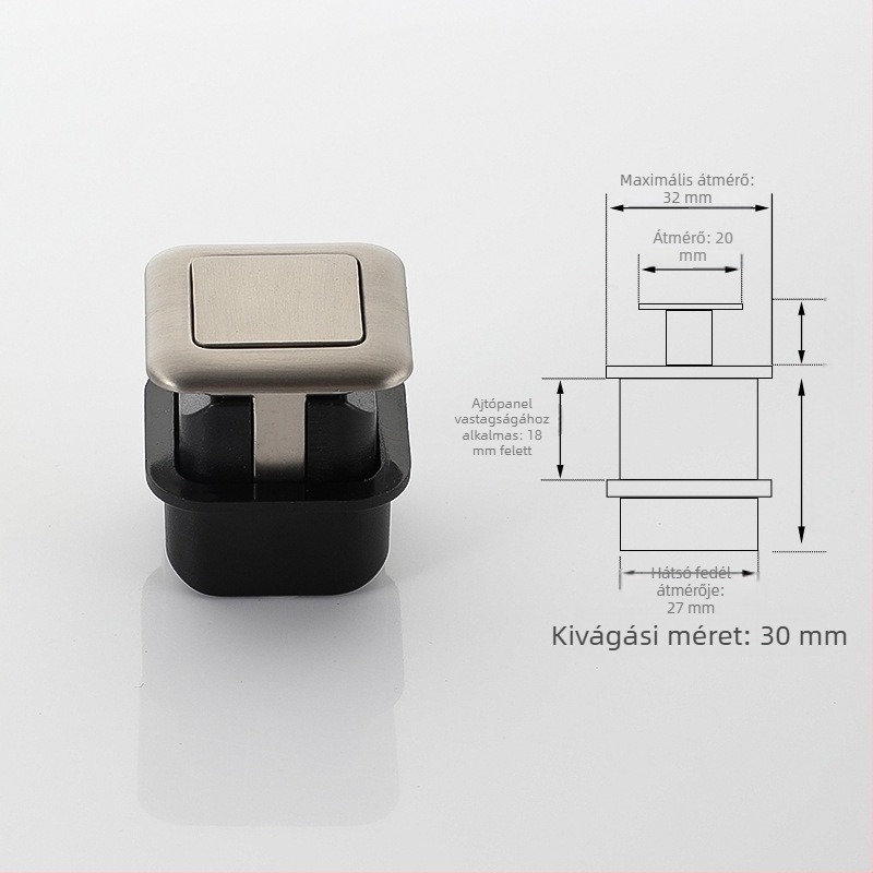 Szekrény- és gardróbajtó fogantyú alumíniumötvözetből, modern minimalist stílus, egynyílású kis fogantyú
