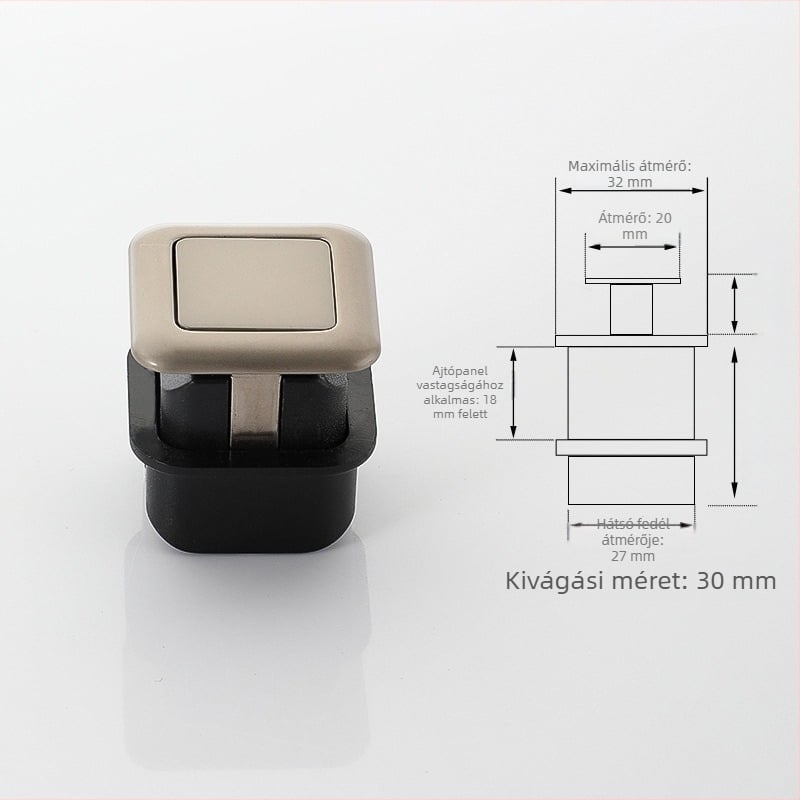 Szekrény- és gardróbajtó fogantyú alumíniumötvözetből, modern minimalist stílus, egynyílású kis fogantyú