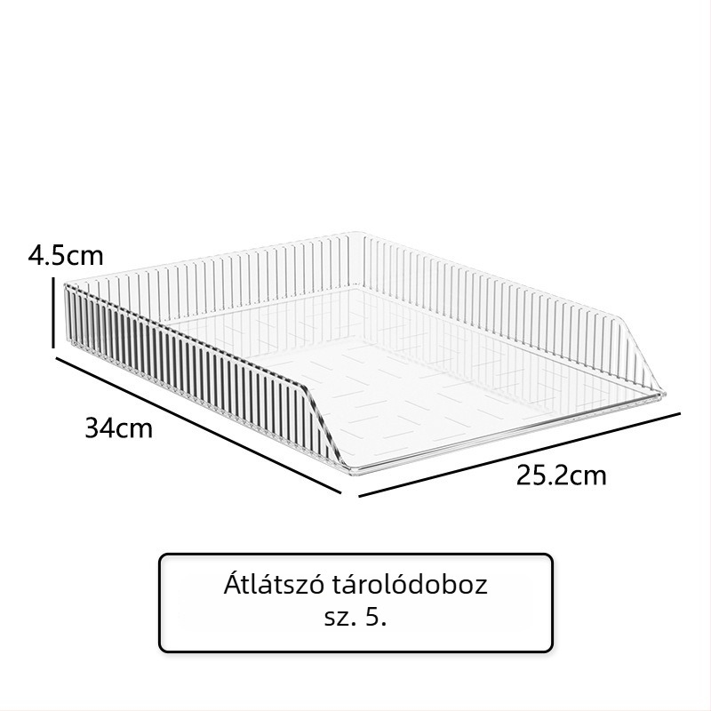 Egymásra rakható, átlátszó akril kozmetikai tároló doboz, fiókkal és beépített polccal sminkasztalhoz, bőrápolási termékekhez és parfümhöz.