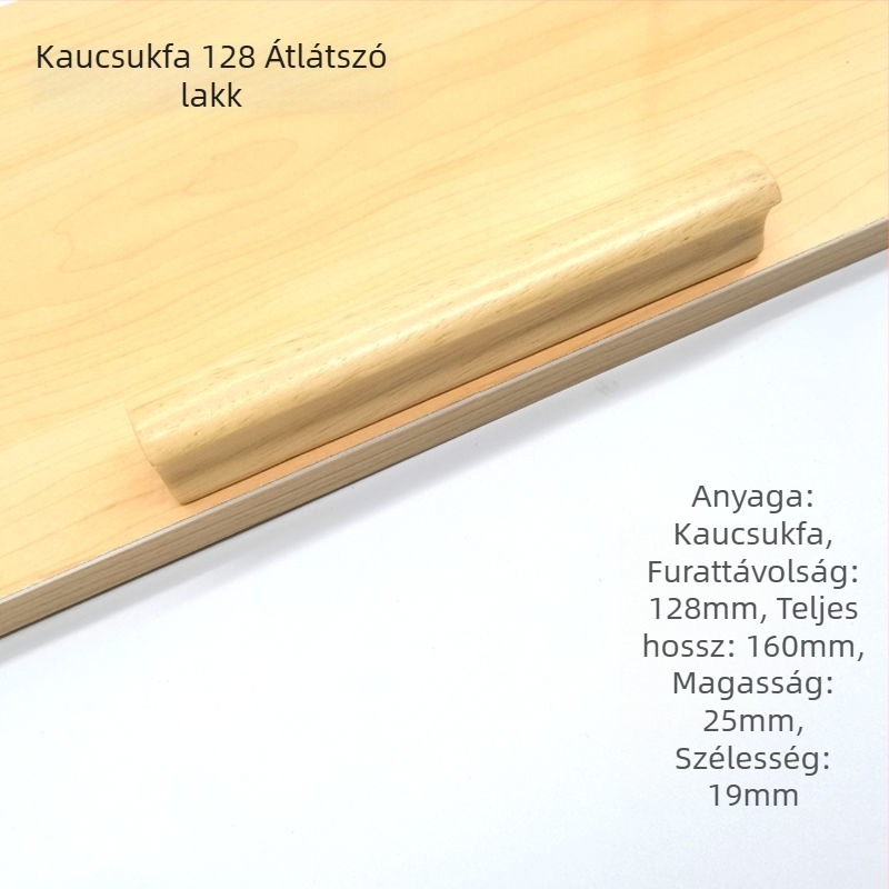 Tömörfa gardróbfogantyú, kör alakú, hídformájú, gardrób ajtókhoz és toló fiókokhoz.
