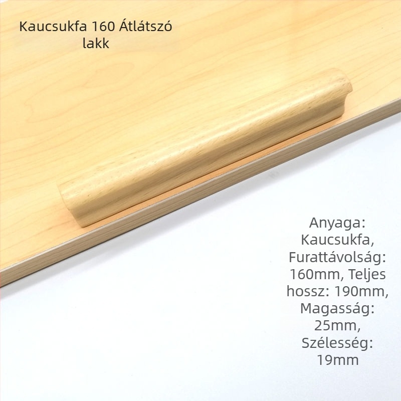 Tömörfa gardróbfogantyú, kör alakú, hídformájú, gardrób ajtókhoz és toló fiókokhoz.