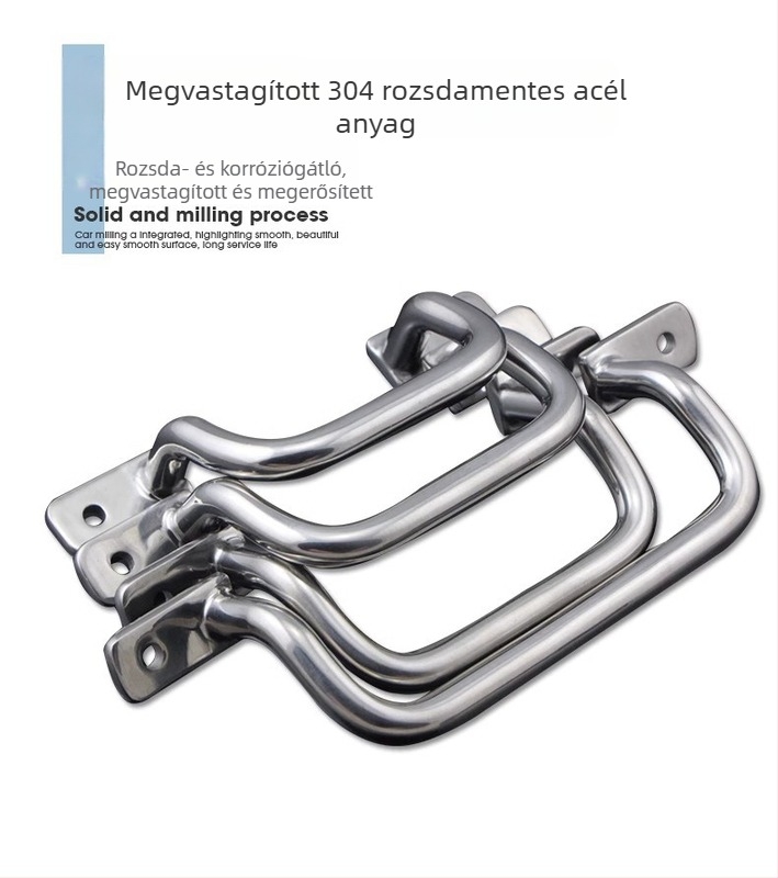 304 rozsdamentes acél fogantyú UWANSS/UHFNSS110/120/160/200, szögletes és kettős görbületű