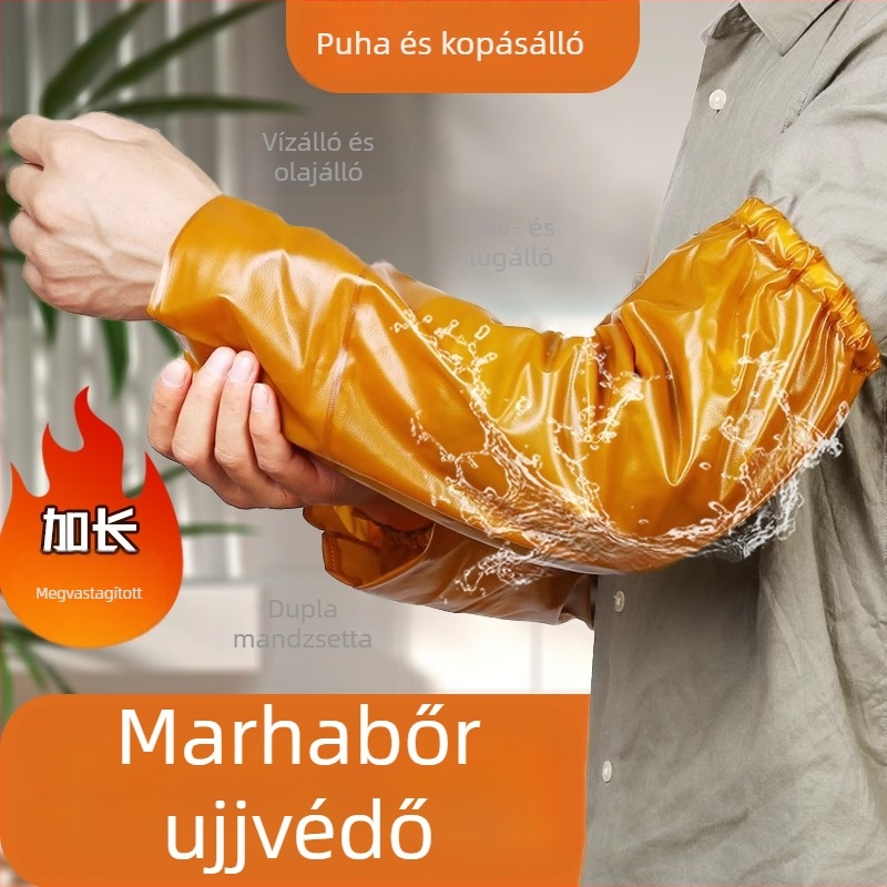 Vízálló PVC ujjvédők kőfeldolgozáshoz, kopásálló, olaj- és szennyeződésálló, felnőtteknek