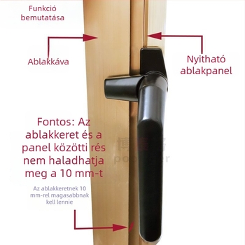 Ablaknyitó fogantyú alumíniumötvözetből ablakokhoz és ajtókhoz