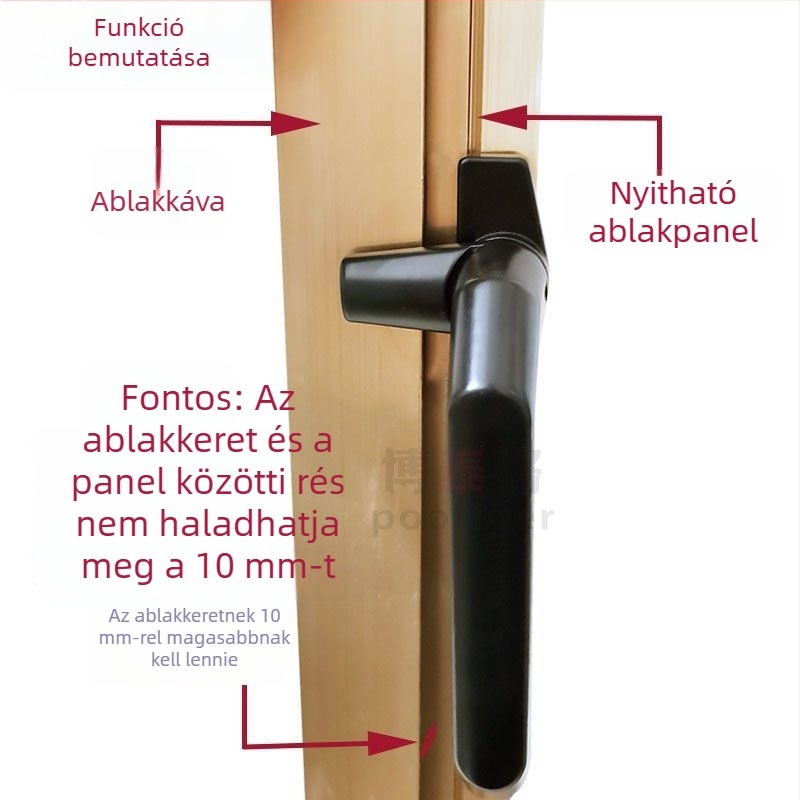 Ablaknyitó fogantyú alumíniumötvözetből ablakokhoz és ajtókhoz