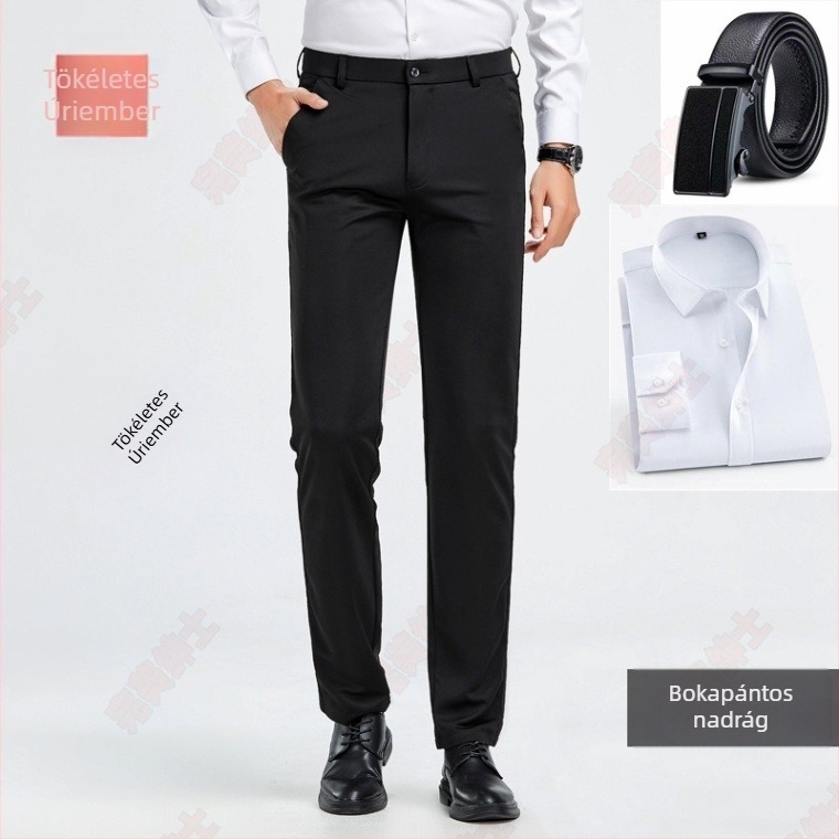 Férfi Corduroy öltöny nadrág, slim fit, 3/4 hossz, drapírozott esés, prémium minőség