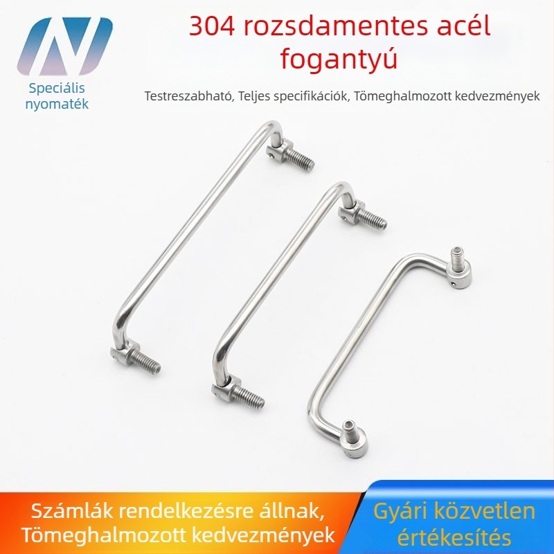 Newlite 304 rozsdamentes acél összecsukható fogantyú – mobil ipari fogantyú szerszámosládához, szekrényhez, ajtóhoz és ablakhoz