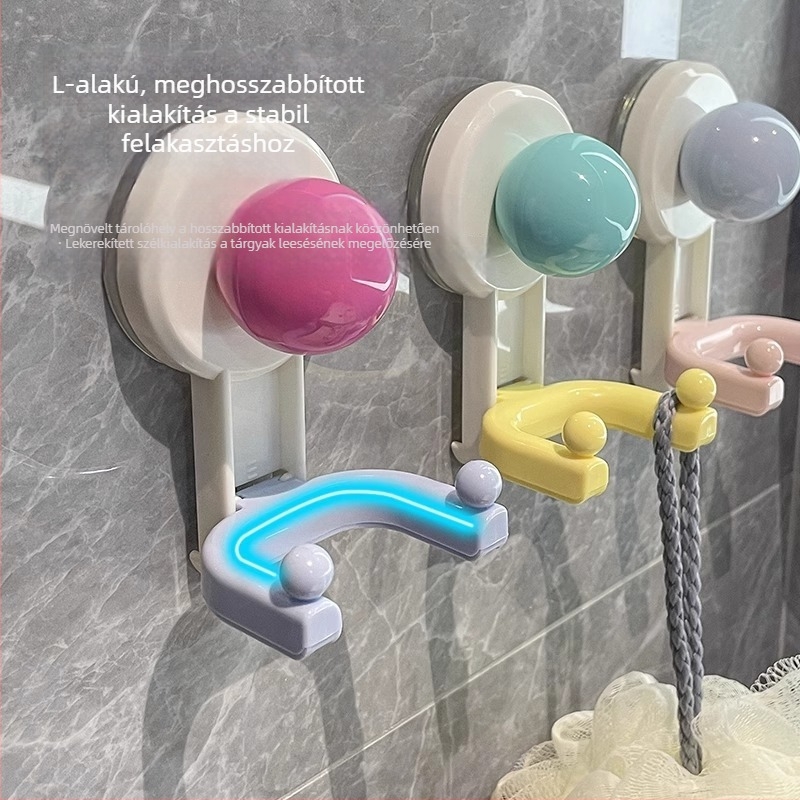 Dopamine kettős fejű ventuzás kampó, fúrás nélkül, nagy teherbírás, nyom nélkül a fürdőszobában, törölközők és papírtörlő számára