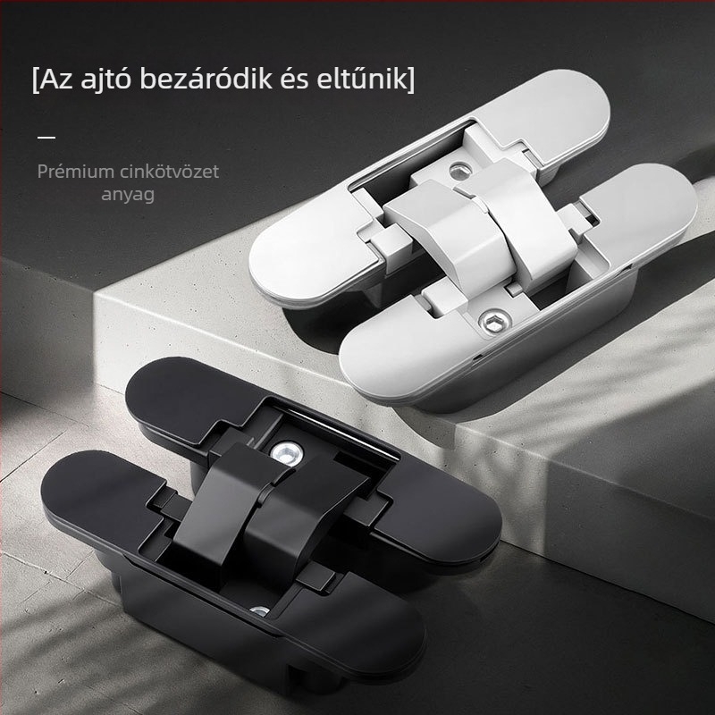 3D állítható rejtett ajtópánt, 180°-os belső/külső nyitás, rejtett hajtogatott ajtó