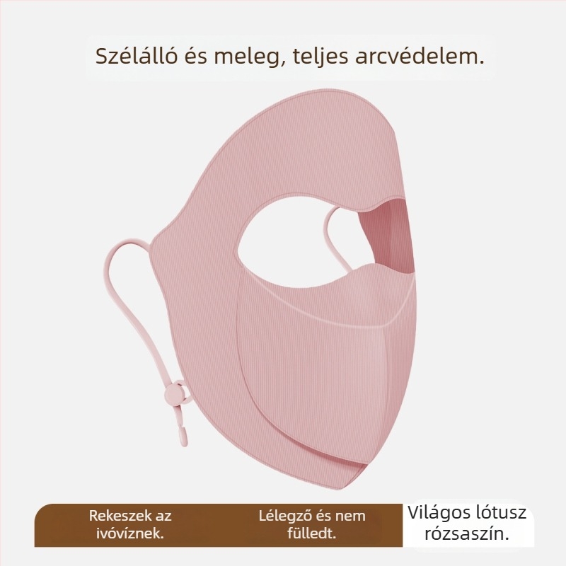Mosható teljes arctöröl masz nőknek, divatos facekini őszre és télre, szélálló és hideg elleni védelem