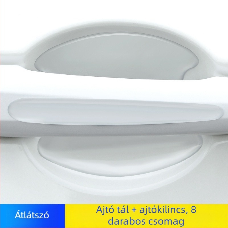 Átlátszó epoxigyanta alapú védőmatrica az ajtó fogantyújához és az ajtó mélyedéséhez, karcálló, univerzális kompatibilitás sportautókhoz