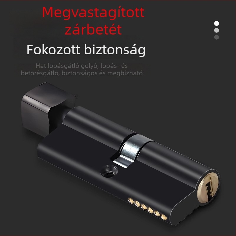Egyedi fekete osztott mágneses ajtózár, csendes működés, fa ajtó kilinccsel