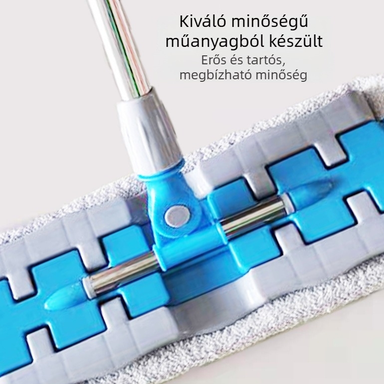 Fa padlókhoz való mop, lapos mop kettős fejjel, csere kendő a hatékony poreltávolításához