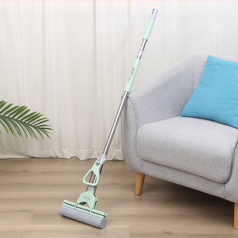 Neng's Lidong Otthoni mop, 28 cm fej, teleszkópos, nedves és száraz tisztítás, ragasztott gyapot