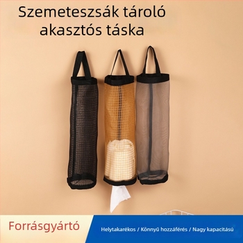 Konyhai falra szerelt műanyag zacskók tárolója kihúzható adagolóval
