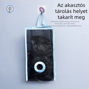Fali konyhai szemeteszsák-tároló, négyzet alakú, kihúzható mechanizmussal