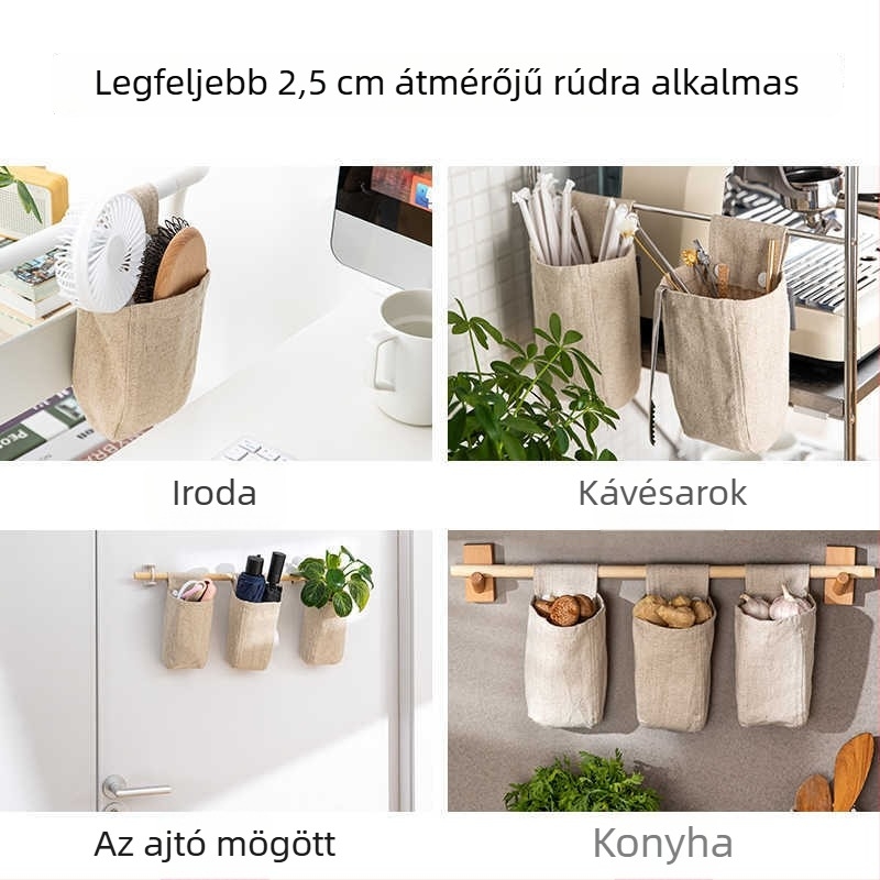 Textil tároló az ágy melletti tároláshoz telefontartóval – függő szervező ágyhoz és székre