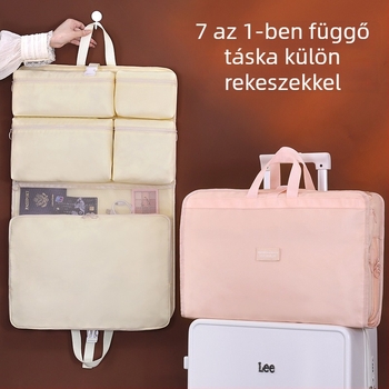 7 az 1-ben funkcionális utazótároló táska ruhák és fehérneműk számára elválasztó rekeszekkel