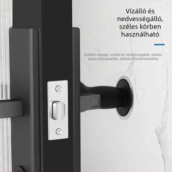 Szilikon mágneses ajtó stopper, fúrás nélküli, fürdőszobai használatra, önragasztó telepítés