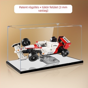Akril kiállítási doboz porvédő sapka a 10330 McLaren MP4/4 és Ayrton Senna építőmodellhez